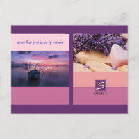 Sunset Colour Palette Stripe Photo Monogram