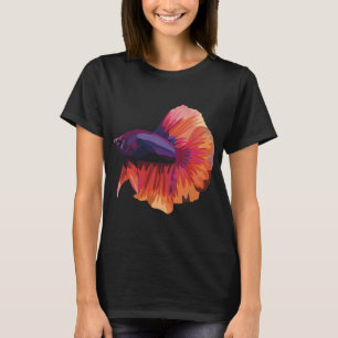 Sunset Coloured Betta Fish - Digital Art T-Shirt