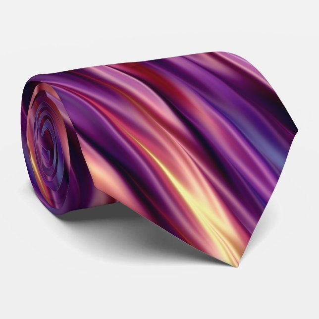 Sunset coloured stripes tie (Rolled)