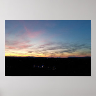 Sunset Colourful Clouds Pennsylvania Poster