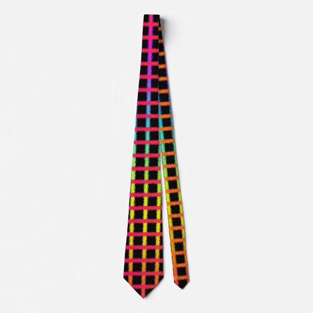 Sunset Colourful Lines Crazy Fun Tie (Front)