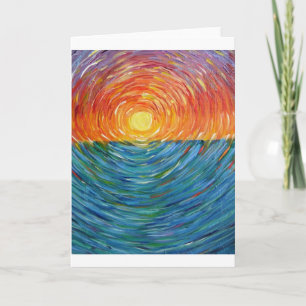 sunset colours card