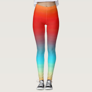 Sunset Colours Ombre Pattern Leggings