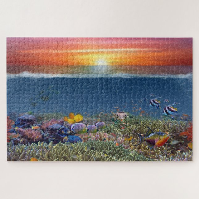 Sunset Coral Reef Jigsaw Puzzle (Horizontal)