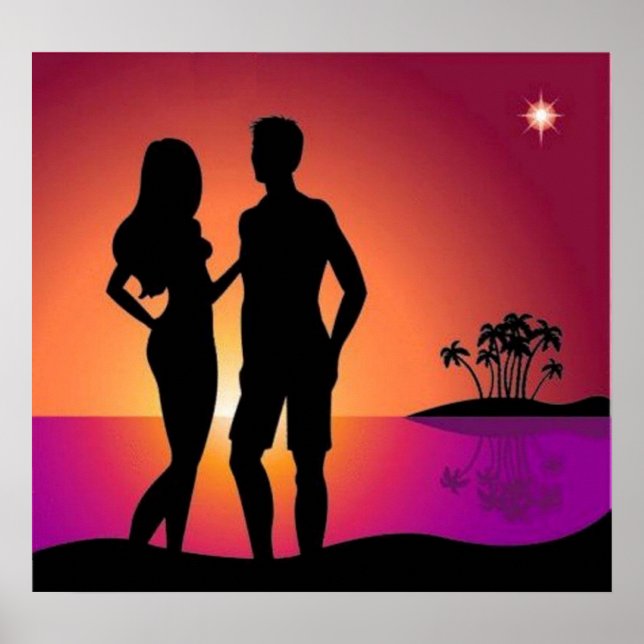 Sunset Couple Poster (Front)