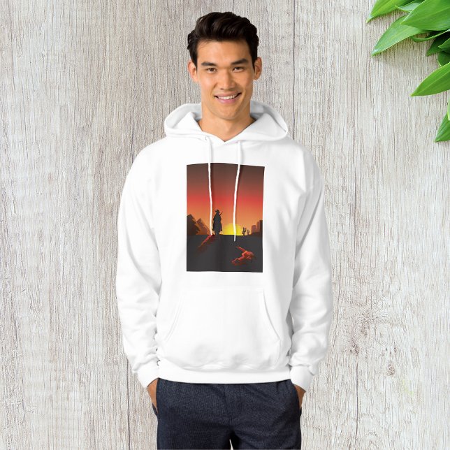 Sunset Cowboy Mens Hoodie (Creator Uploaded)