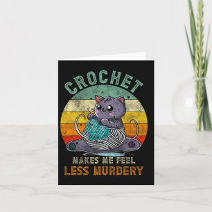 Sunset Crochet Cat Mum Makes Me Feel Less-murdery  Card
