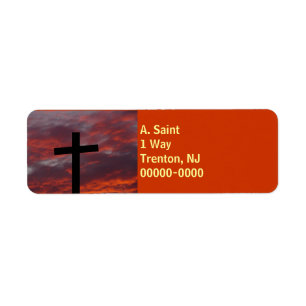 Sunset Cross Return Address Label