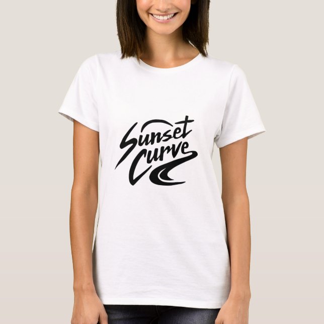 Sunset Curve Funny Summer logo Design 2020 T-Shirt (Front)