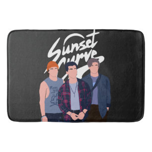 Sunset Curve minimalist 90's style Bath Mat