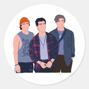 Sunset Curve minimalist 90's style Classic Round Sticker