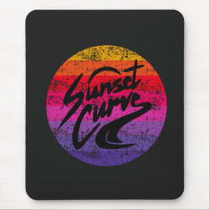 Sunset Curve retro design Mouse Pad