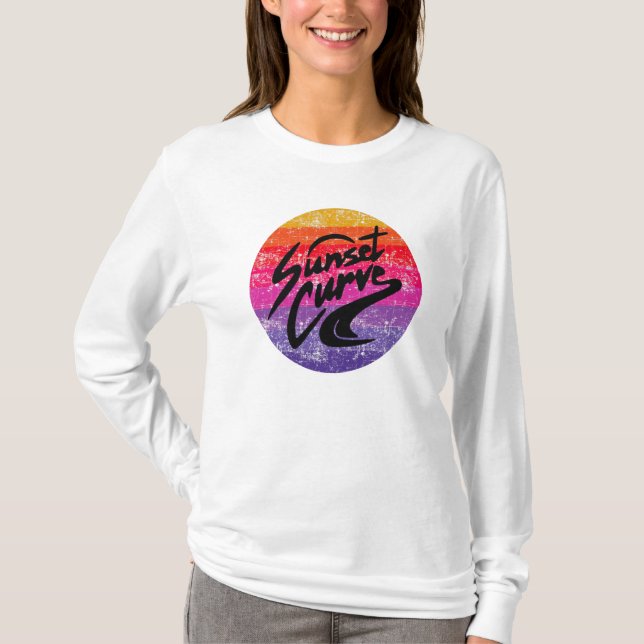 Sunset Curve retro design T-Shirt (Front)