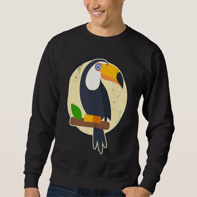 Sunset Cute Bird Animals Exotic Plants Nature Bird Sweatshirt (Front)