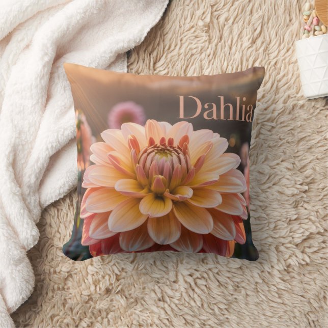 Sunset Dahlia Garden Cushion (Blanket)