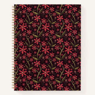 Sunset Dancing Watercolor Daisies Notebook