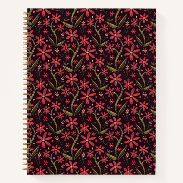 Sunset | Dancing Watercolor Daisies Notebook (Front)