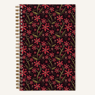 Sunset Dancing Watercolor Daisies Notebook