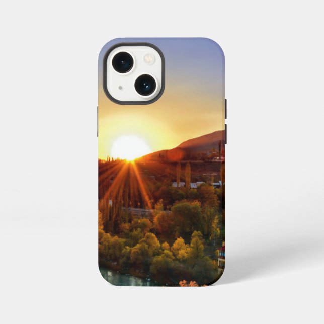 Sunset-dawn-nature-mountain-view iPhone Case (Back)