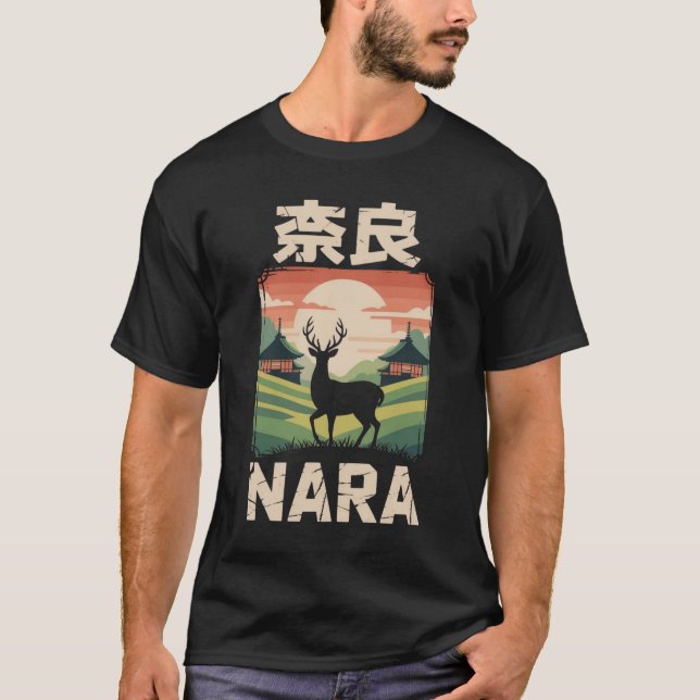 Sunset Deer of Nara T-Shirt (Front)