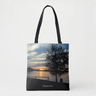 Sunset, Delaware River, Tote Bag