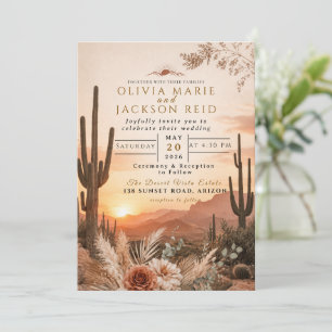 Sunset Desert Love Invitation