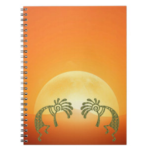 Sunset Desert Sun Kokopelli Notebook