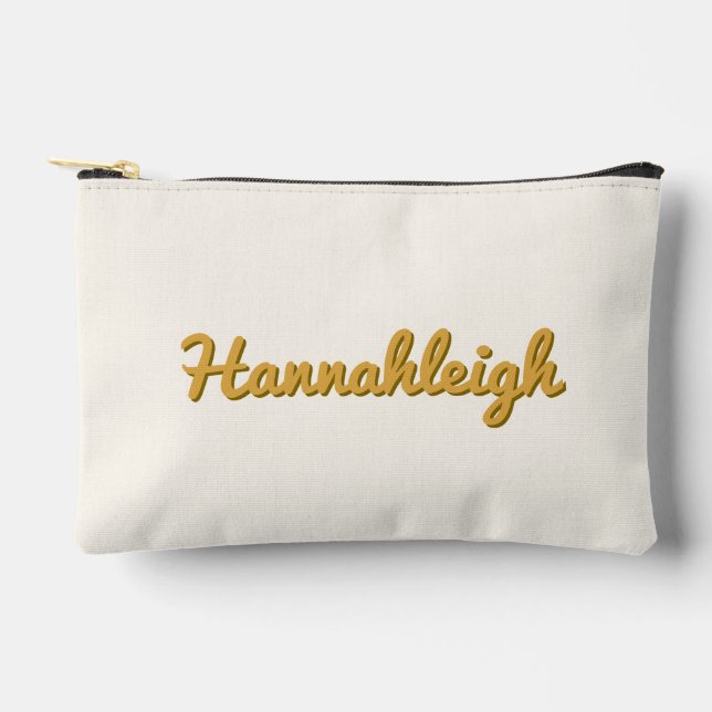 Sunset Ditzy Floral Shadow Lettering Makeup Accessory Pouch (Front)