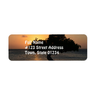 Sunset Divi Divi Tree Return Address Label