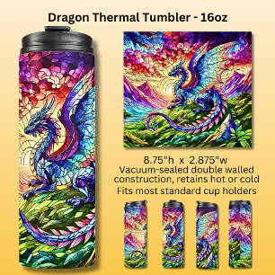 sunset Dragon 16oz  Thermal Tumbler