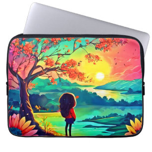  Sunset Dreamer by the River Laptop Sleeve