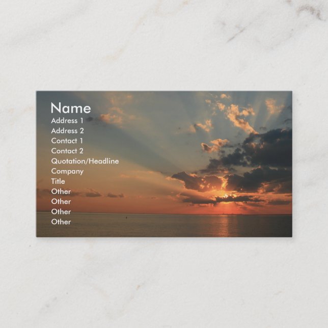 Sunset Dreams Business Card (Front)