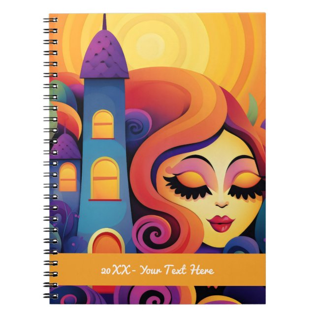 Sunset Dreams Serena  Coloriana 7 of 8 Notebook (Front)