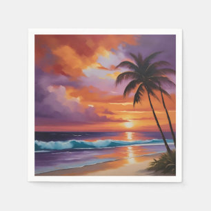 Sunset Dreams Tropical Beach Napkin