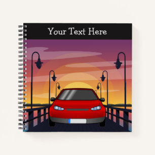 Sunset Drive Notebook - Cute Road Trip Journal