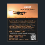 Sunset Drone Silhouette, Drone Rental Company Flyer<br><div class="desc">Sunset Drone Silhouette,  Drone Rental Company Advertising Flyers By The Business Card Store.</div>