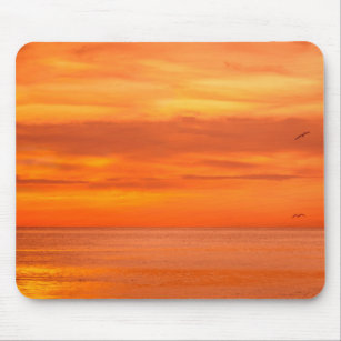 Sunset Elegant Red Orange Yellow Modern Template Mouse Pad