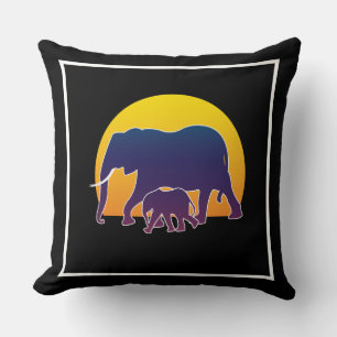 Sunset Elephants Cushion