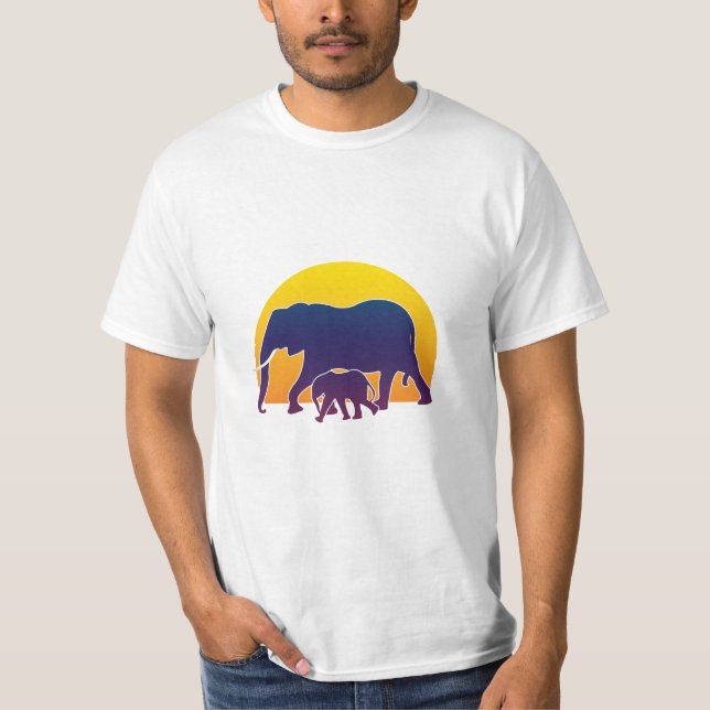 Sunset Elephants T-Shirt (Front)