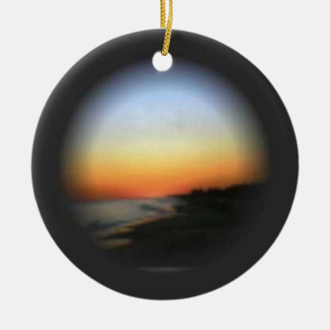 Sunset Emerald Isle, NC Ornament (Front)