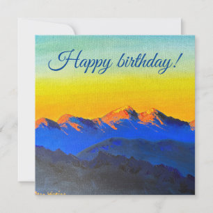 Sunset evening card for birthday