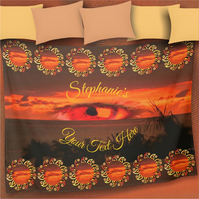 Sunset Eye 2106 Fleece Blanket (Creator Uploaded)