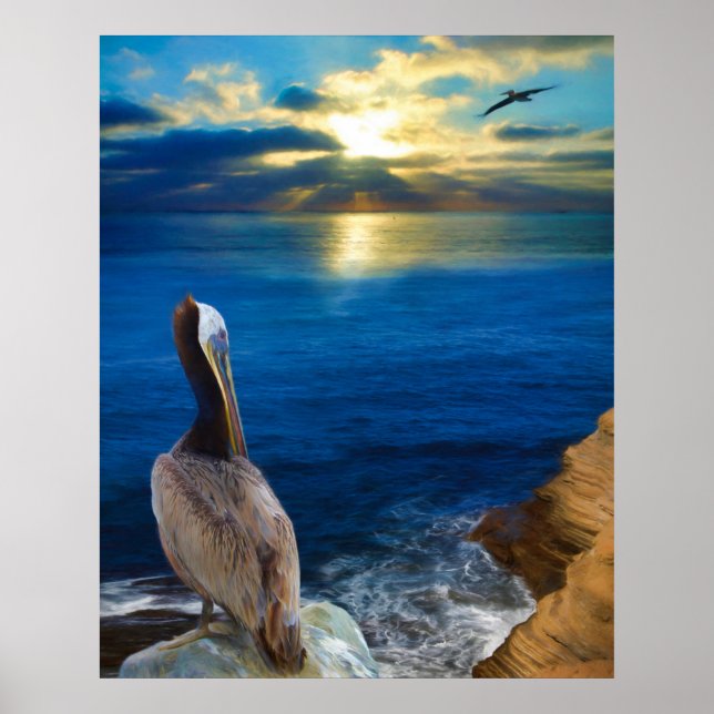 SUNSET EYES OF A PELICAN POSTER (Front)