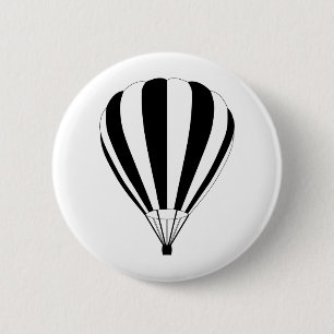 sunset fade hot air balloon 6 cm round badge