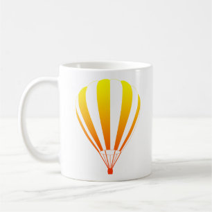 sunset fade hot air balloon coffee mug