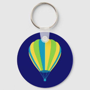 sunset fade hot air balloon key ring