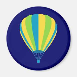 sunset fade hot air balloon magnet