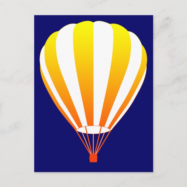 sunset fade hot air balloon postcard (Front)