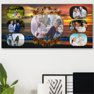 Sunset Family Photo Collage 1577 Art Print