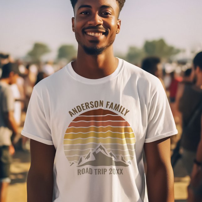 Sunset Family Reunion Custom Mountains Road Trip T-Shirt (Creator Uploaded)